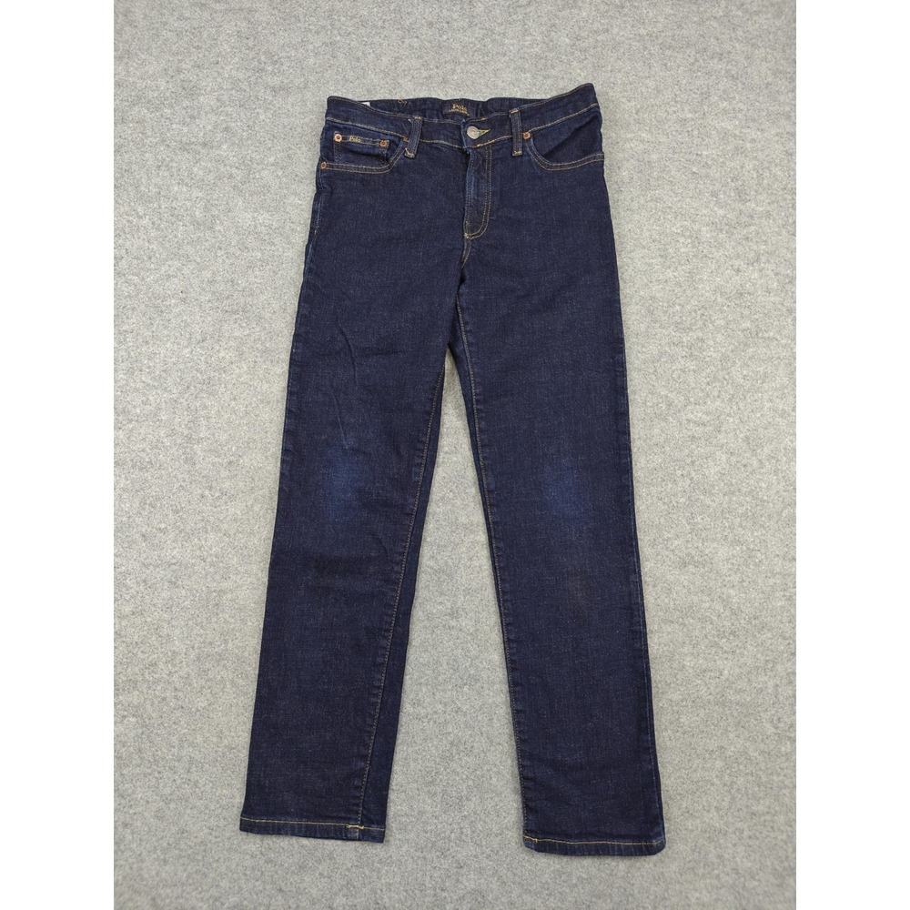Polo Ralph Lauren Jeans Kids Size 14-16 Blue Hampton Straight Denim Zip Fly
